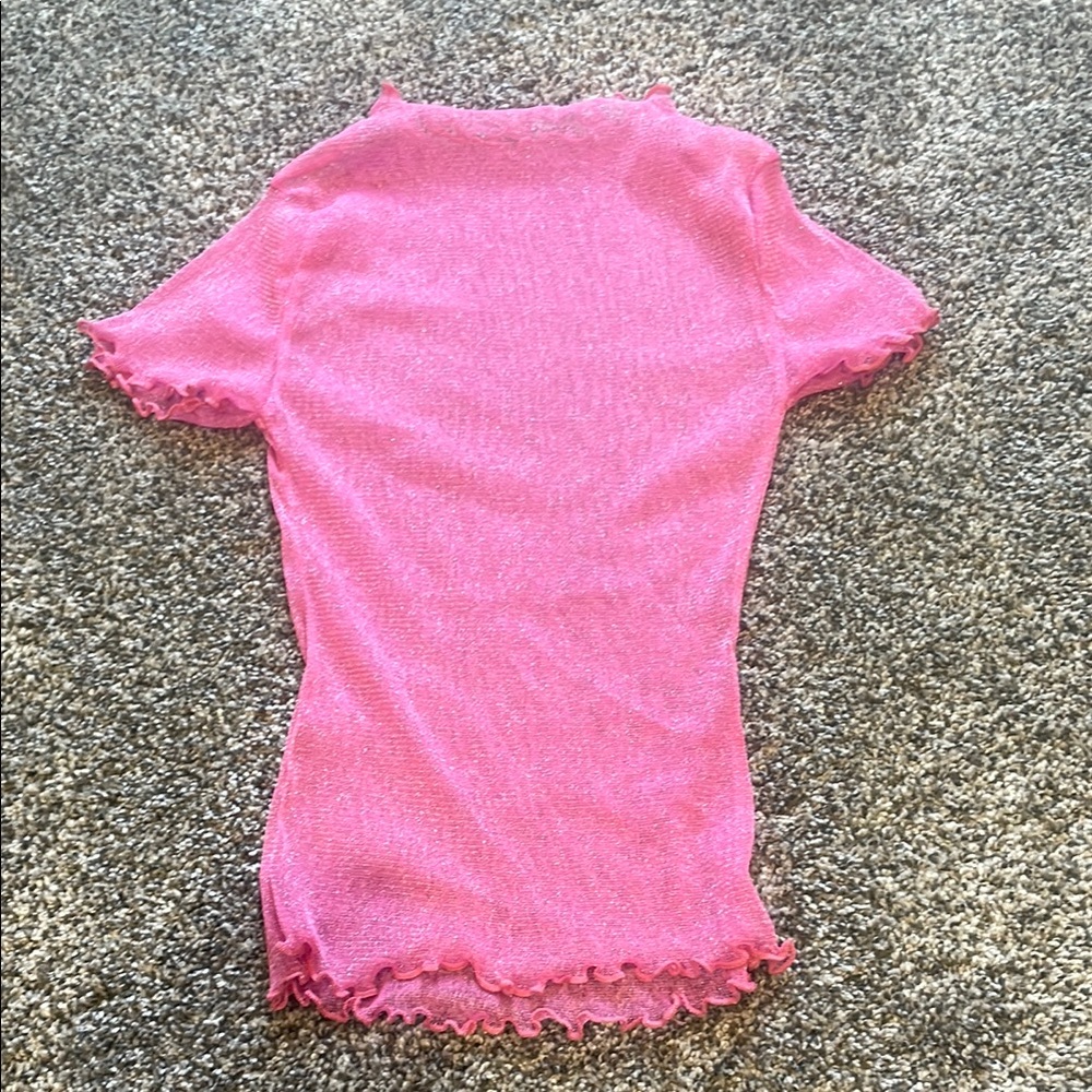 Amazon Women's Pink Ruffle Top